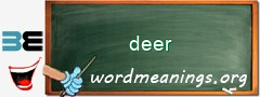 WordMeaning blackboard for deer